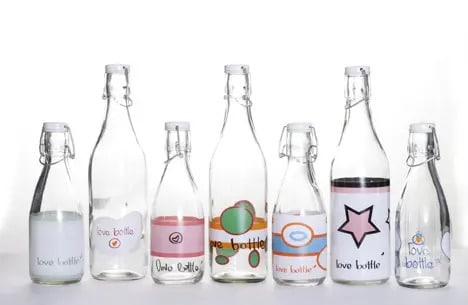 Glass bottles for food