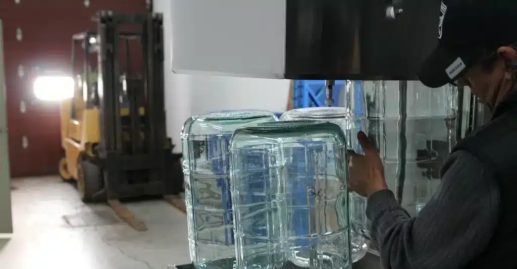 Limpiador de botellas de vidrio grandes