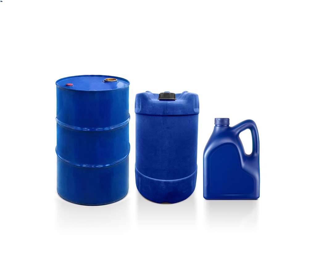commercial drum and blue container