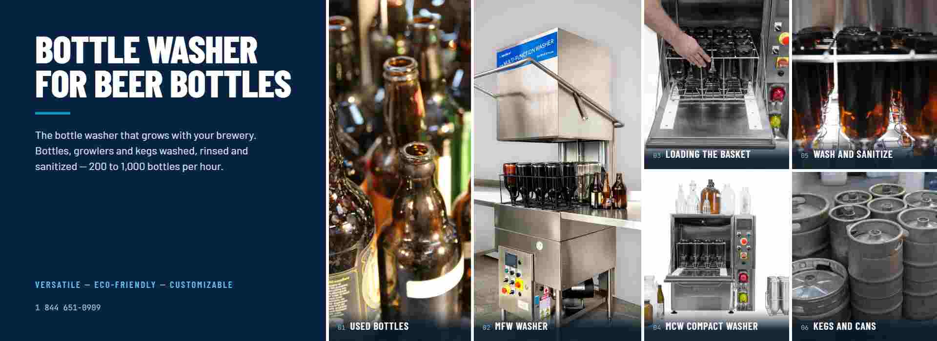beer bottle washing solutions for microbrewers
